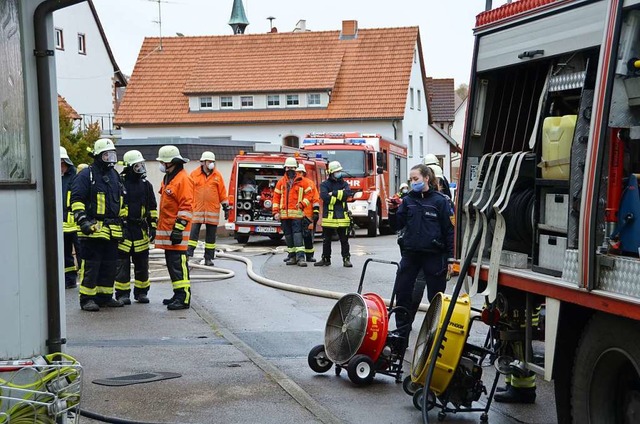 Feuerwehreinsatz in Ewattingen.  | Foto: Juliane Khnemund