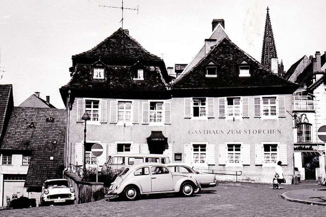 Der alte &#8222;Storchen&#8220; beim S...m Abbruch; links im Bild die Gerberau.  | Foto: privat