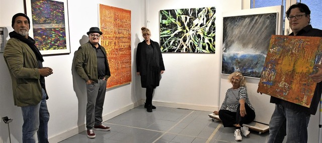 Mehmet Akarsel, Dieter Korb, Silke Gon...nez und Philippe Bordonnet (von links)  | Foto: Barbara Ruda