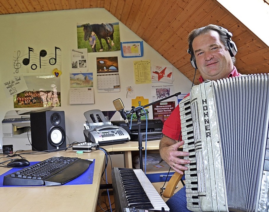 Georg Hummel in seinem Tonstudio.  | Foto: Martin Wunderle