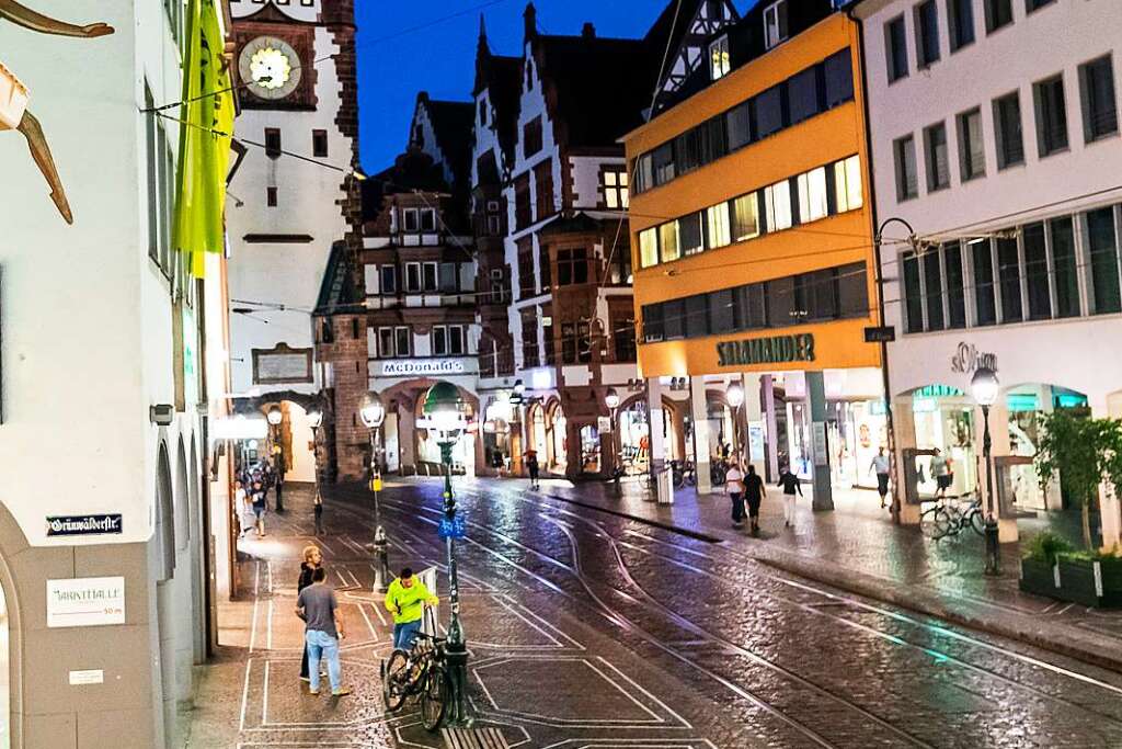 Viel weniger Passanten kommen in die Freiburger Innenstadt  Freiburg