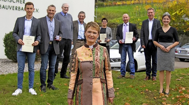 Vergabe der Staatsehrenpreise: Unser B...ie Badische Weinknigin Sina Erdrich.   | Foto: Badischer Weinbauverband