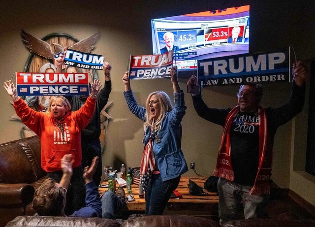 Jubel ber Trumps Wahlsieg: Ist bei de...rgen? Und warum haben die kein Corona?  | Foto: SETH HERALD (AFP)
