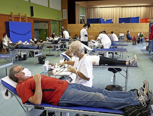 Blutspendeaktion in der Prechtler Steinberghalle   | Foto: Roland Gutjahr