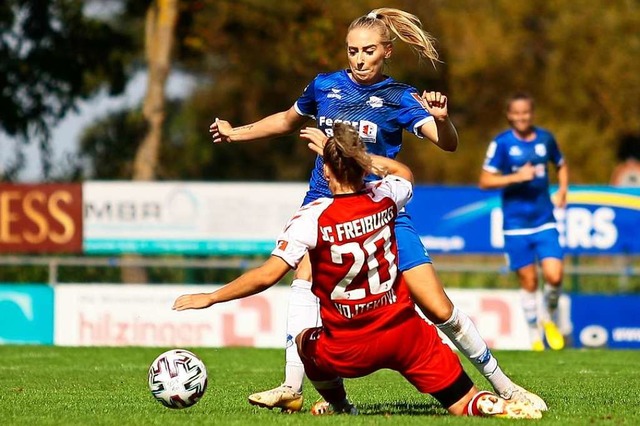 Das  Derby im  September, das der SC S...(SC Sand) spielt  Jana Vojtekova  aus.  | Foto: Peter Aukthun-Goermer