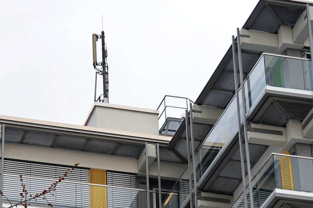 Mobilfunkmast auf dem Rheinfelder Rathausdach  | Foto: Horatio Gollin