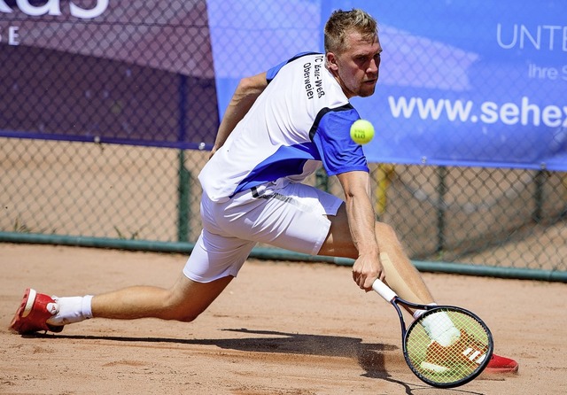 Nur selten im Einsatz: der Lahrer Tennisprofi Adrian Obert   | Foto: Sebastian Koehli