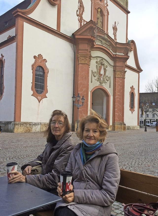 Zwei Schweizerinnen in Deutschland: Br...erplatz einen schnellen  Coffee to go.  | Foto: Annemarie Rsch