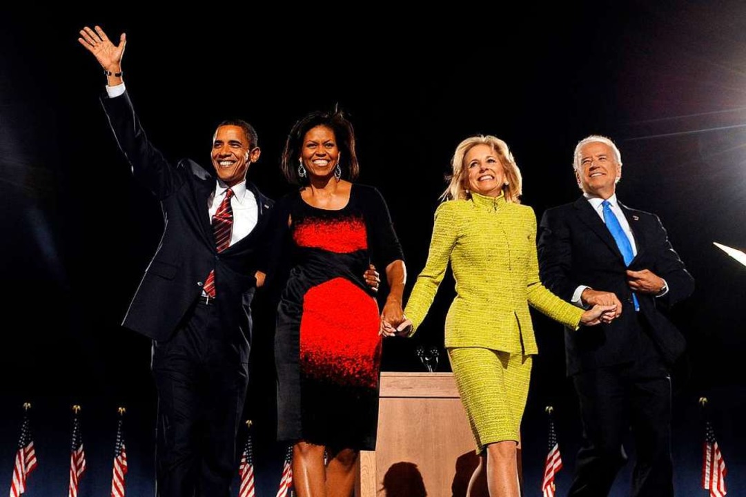 Der erste präsidiale Wahlsieg vor zwöl...Biden Vize-Präsident von Barack Obama.  | Foto: EMMANUEL DUNAND (AFP)