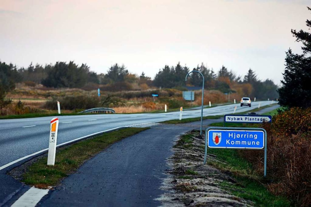 Ein Straßenschild mit der Aufschrift &...dass alle Nerze im Land getötet werden  | Foto: Claus Bjoern Larsen (dpa)