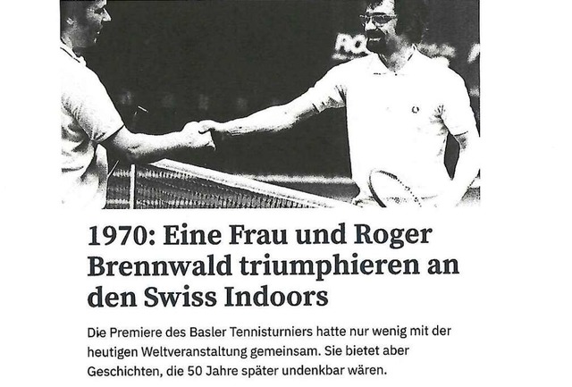 Fnf Jahre vor Ilie Nastase: Klaus Ber...Schopfheim (rechts) im Basler Endspiel  | Foto: Privat