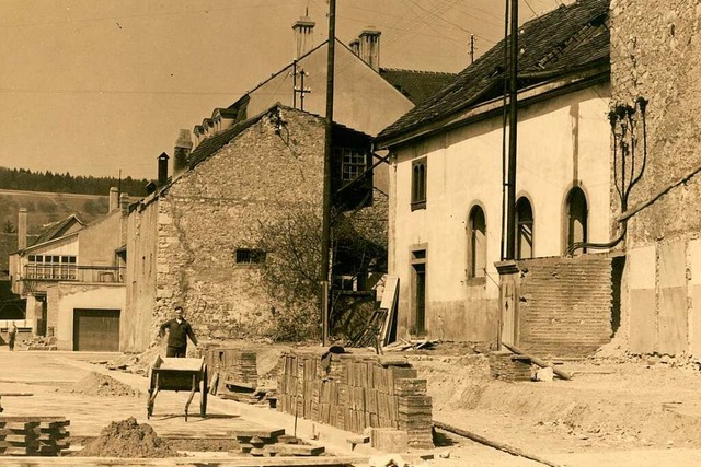 Die alte Lrracher Synagoge, vom heutigen Marktplatz aus gesehen  | Foto: Stadtarchiv Lrrach