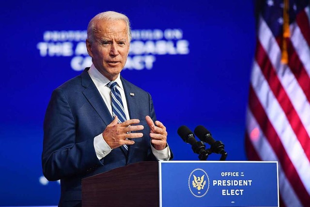 Joe Biden am Dienstag in Wilmington.  | Foto: ANGELA WEISS (AFP)