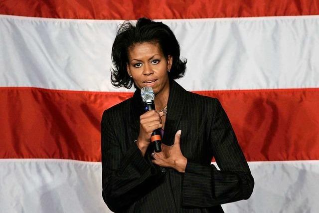Michelle Obama: berfliegerin im Hintergrund