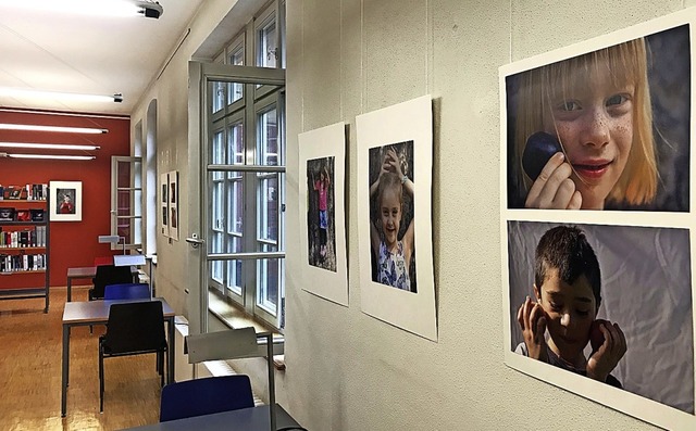 Portrts teilnehmender Kinder in der Stadtbibliothek  | Foto: Valentin Heneka