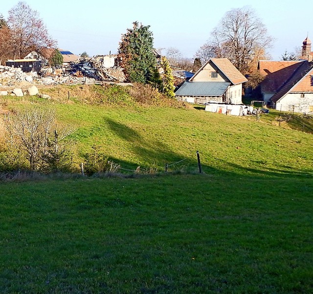 In unmittelbarer Nhe zur Brandstelle ...in Bergalingen ein Haus gebaut werden.  | Foto: Wolfgang Adam