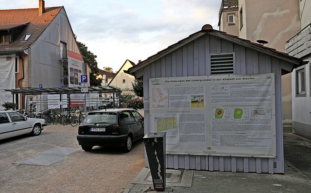 Hier stand einst das technische Rathau...serpumpen zur Abwehr weiterer Schden.  | Foto: Hans-Peter Mller