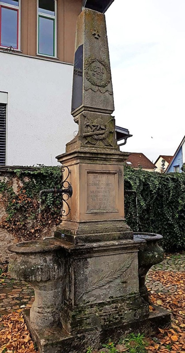 Das Kriegerdenkmal gegenber der Kirche in Bad Krozingen-Tunsel  | Foto: Brigitte Winterhalter
