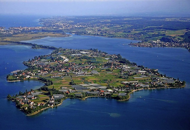 Die Insel Reichenau aus der Luft   | Foto: Achim Mende