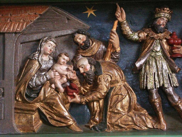 Der Renaissancealtar in der Fridolinsk...ellung der Verehrung des Christkindes.  | Foto: Markus Donner