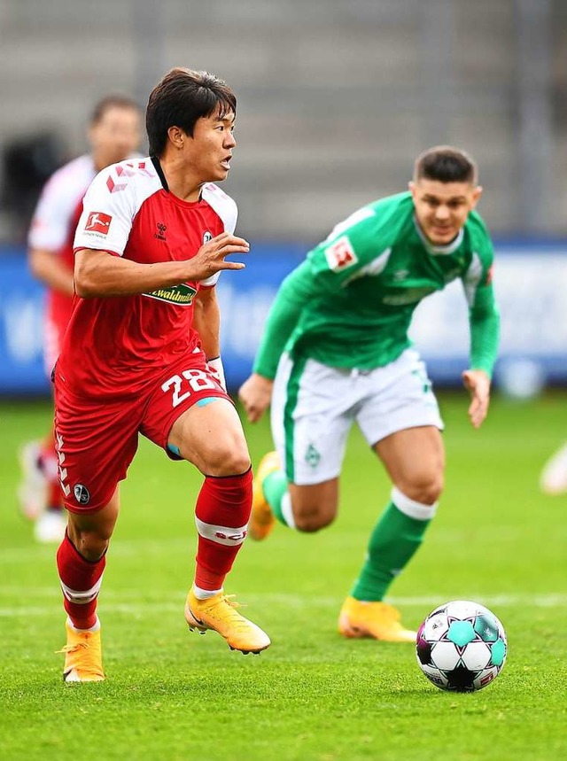 SC-Spieler Changhoon Kwon (links)  | Foto: SC Freiburg/Achim Keller