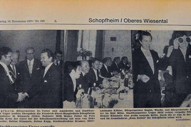 Vor 50 Jahren wurde die frisch eröffnete Friedrich-Ebert-Schule Schopfheim übergeben