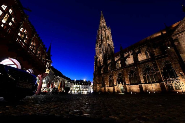 Nachts ist Freiburg ruhig.  | Foto: Ingo Schneider