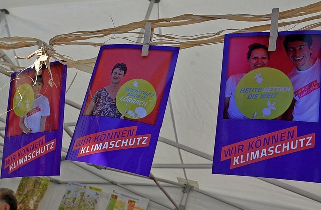 Schon beim Energie- und Umwelttag 2018...e Lrrach Flagge fr den Klimaschutz.   | Foto: Barbara Ruda