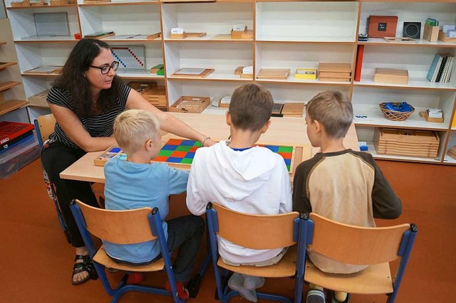 Die Montessori-Pdagogik setzt vor all...Freiarbeit und eigenstndige Lernwege.  | Foto: Christine Storck-Haupt