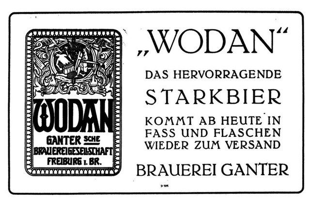 Stark wie&#8217;s Bier: Werbung der Ganter-Brauerei von 1929.  | Foto: -