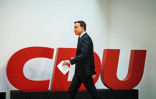 Die CDU wird dieses Jahr unter Coronabedingungen einen neuen Parteichef whlen.  | Foto: Stefanie Loos (dpa)
