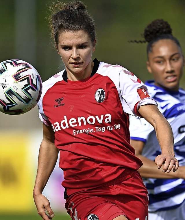 Lina Brger, hier beim 0:0 gegen Duisburg  | Foto: Achim Keller