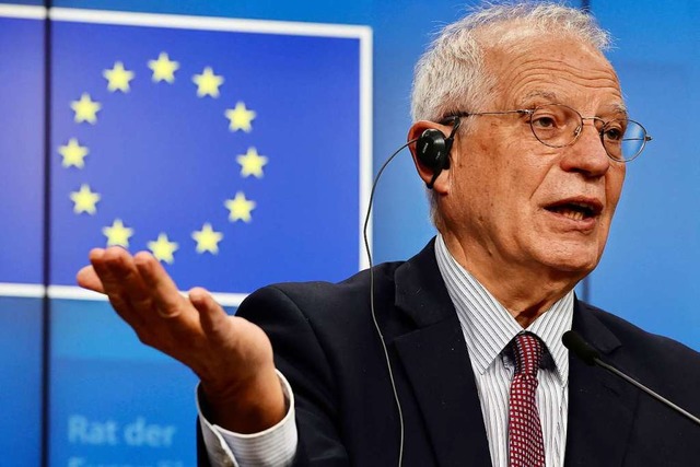 EU-Auenbeauftragter Josep Borrell: &#...n Treffen des Rates teilnehmen?&#8220;  | Foto: Olivier Matthys (dpa)