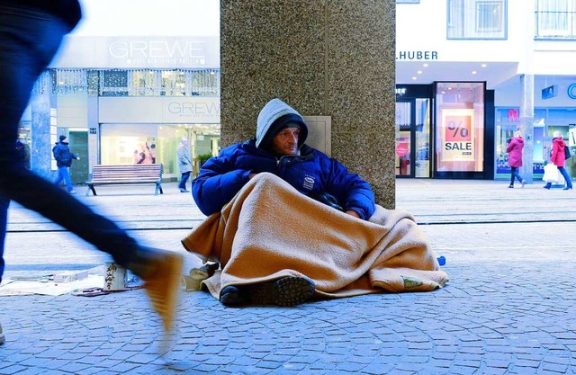 Mit den sinkenden Temperaturen steigt ... Obdachlose und wohnungslose Menschen.  | Foto: Ingo Schneider