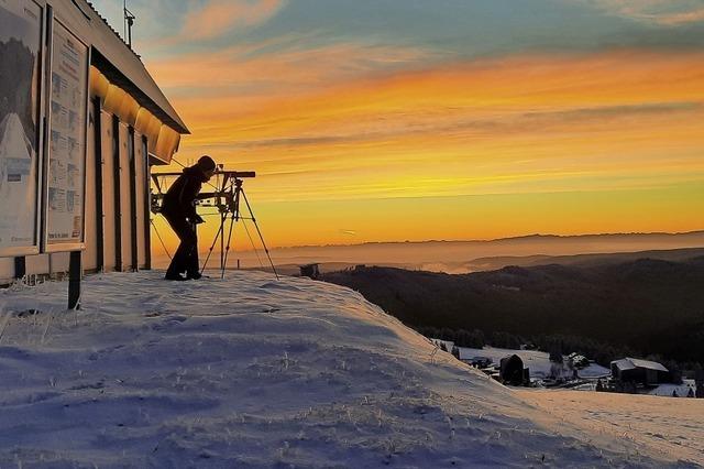 Frhmorgendlicher Blick auf die Alpen