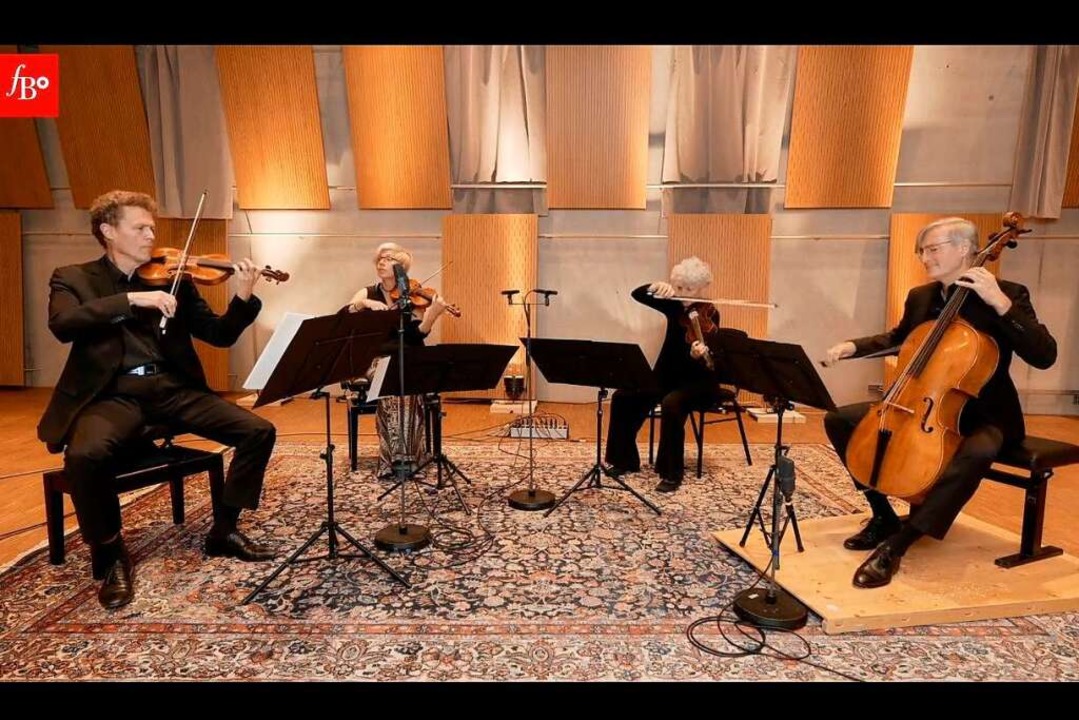 Das herausragende Streichquartett des ...m Klick zuhause auf dem Sofa genieen.  | Foto: inFreiburgzuhause - Freiburger Barockorchester