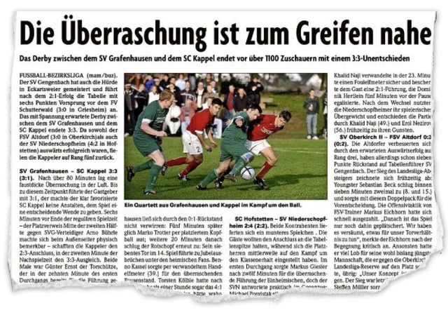 Der Blick in die Bezirksliga: Die BZ vom 7. November 2005.  | Foto: picsfive - stock.adobe.com
