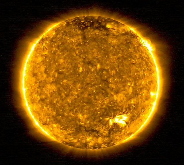 Diese Aufnahme der Sonne wurde  vom So...ischen Raumfahrtagentur ESA gemacht.   | Foto: ESA