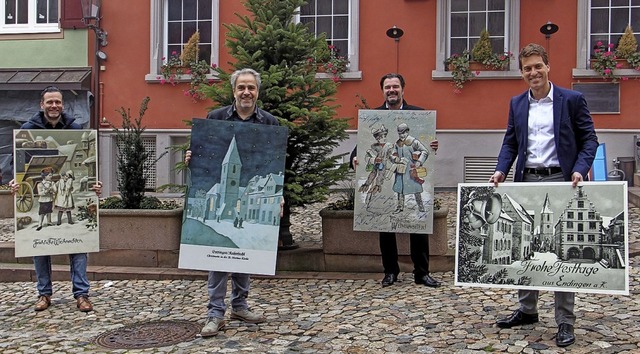 Sebastian Wagner, Wolfgang Koch, Ingo ...sstellung in der Endinger Innenstadt.   | Foto: Ruth Seitz