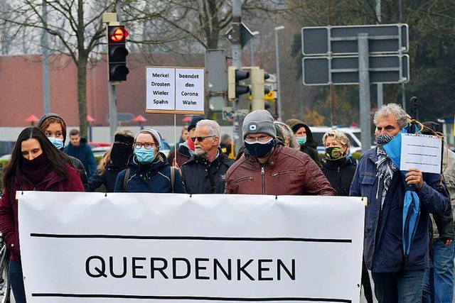 Mller sprach bei einer Querdenken-Demo in Lrrach (Symbolbild)  | Foto: Michael Bahlo (dpa)