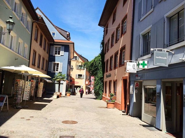 Die Innenstadt in Bad Sckingen ist se...ginn der Corona-Pandemie oft verwaist.  | Foto: Annemarie Rsch