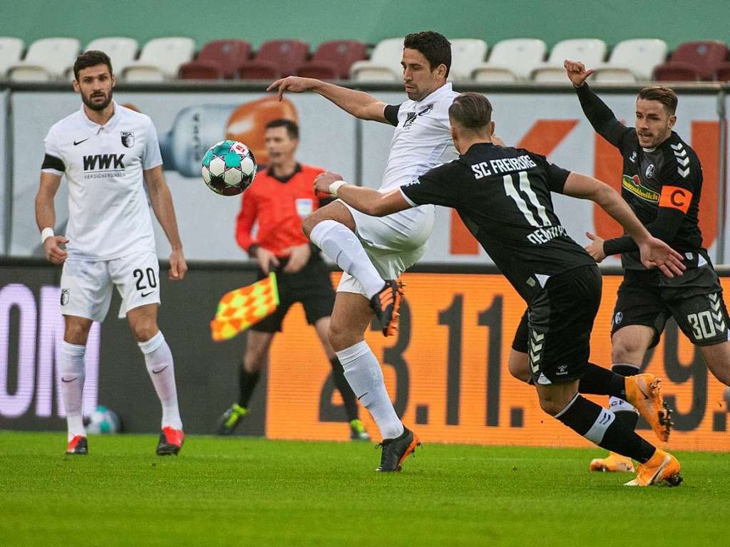 Der SC Freiburg spielt am 9. Spieltag der Bundesliga 1:1 gegen Augsburg.