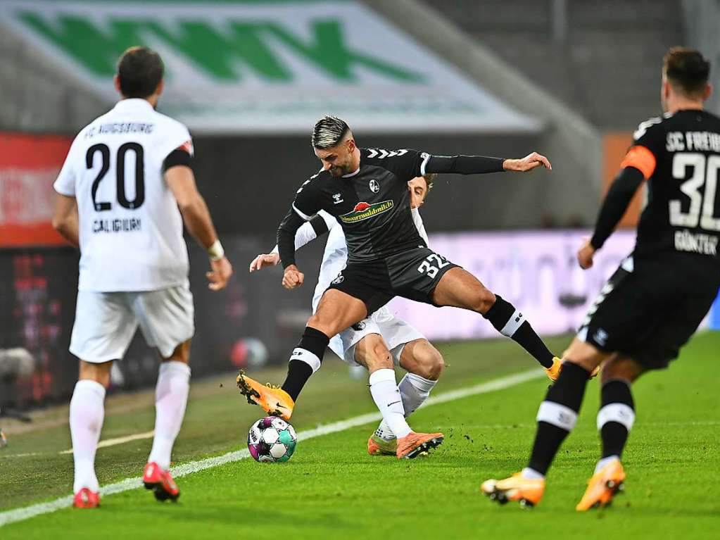 Der SC Freiburg spielt am 9. Spieltag der Bundesliga 1:1 gegen Augsburg.