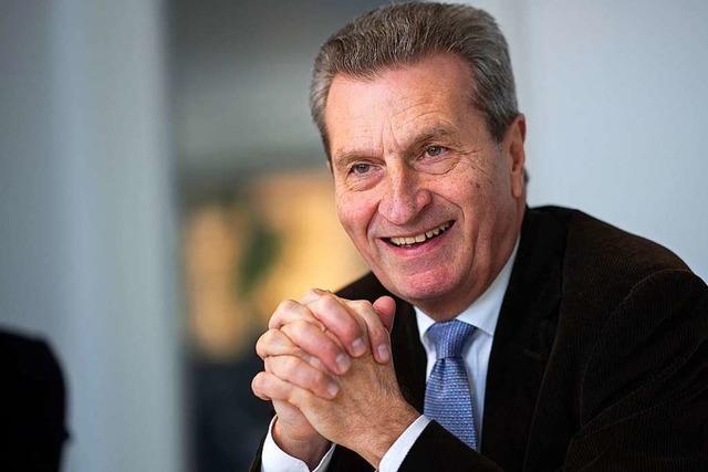 Gnther Oettinger hat gut ein Dutzend neuer Jobs