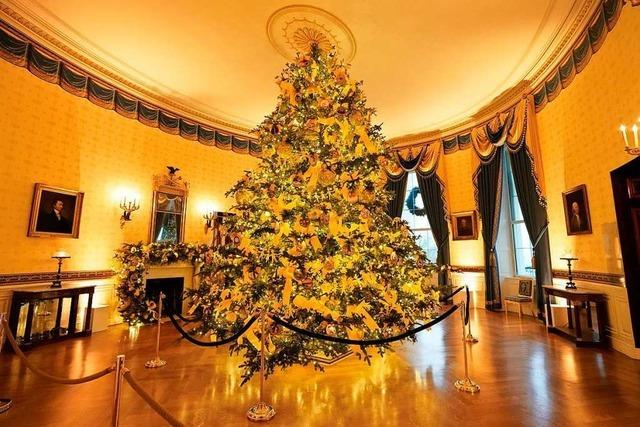 Melania Trump enthllt Weihnachtsdekoration im Weien Haus