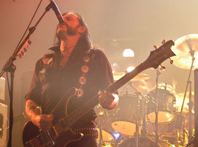 Motrhead-Snger Lemmy in der Freiburg...das Rock&#8217;n&#8217;Roll-Urgestein.  | Foto: Michael Bamberger
