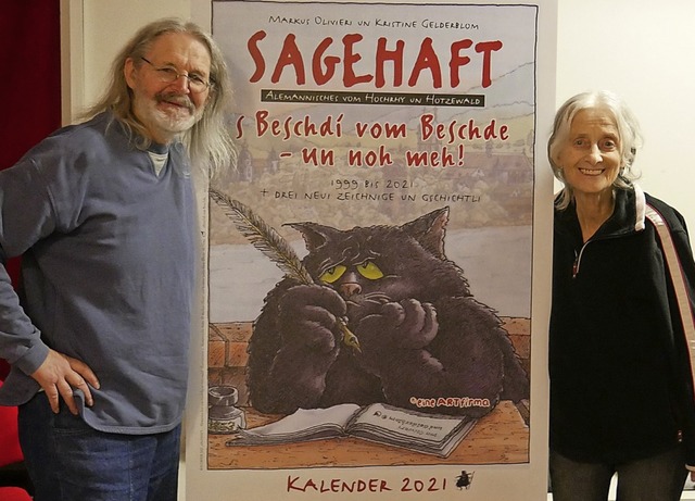 Markus Olivieri und Kristine Gelderblo...8222;Sagehaft&#8220;-Kalender fr 2021  | Foto: Michael Gottstein