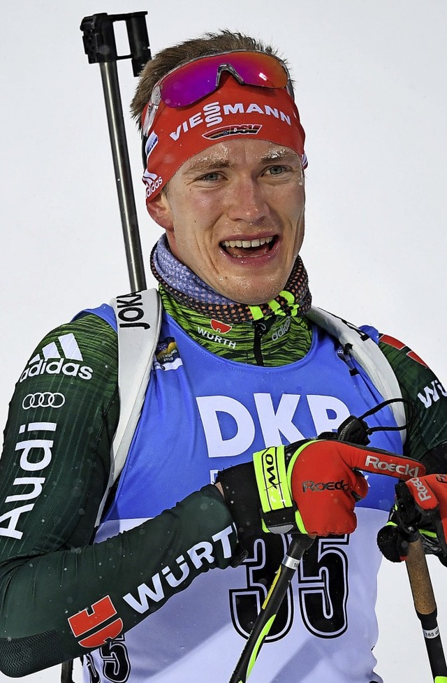 Benedikt Doll ist beim Skaten  auf ein...7. Laufzeit beim Sprint in Kontiolahti  | Foto: Sven Hoppe