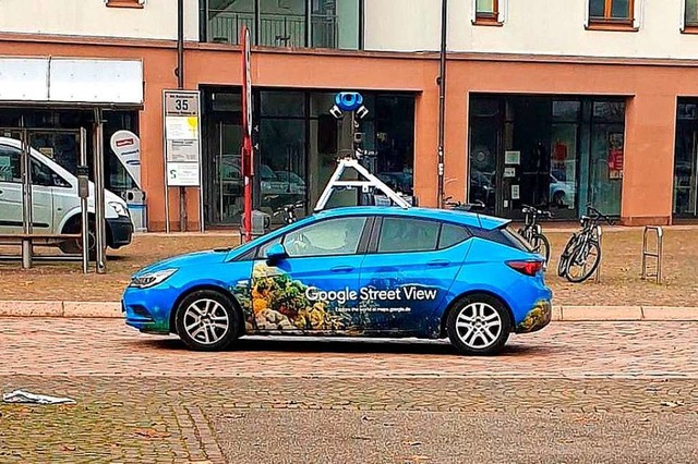 Ein Kamerauto von Google, jngst in Gundelfingen gesichtet  | Foto: Stefan Heimburger