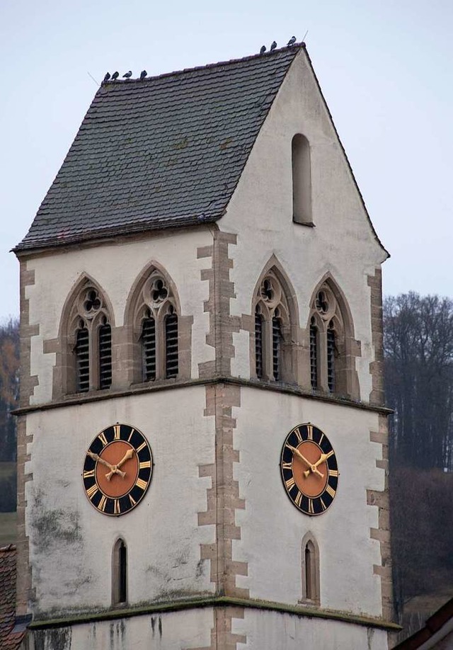 Im Britzinger Kirchturm schweigen nach...uss auf seinen eigenen Wecker schauen.  | Foto: Volker Mnch